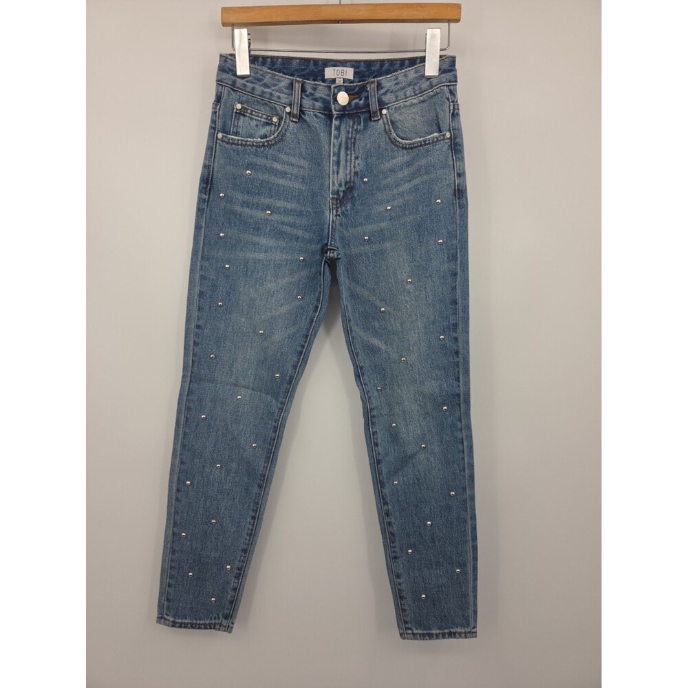 Tobi Tapered Leg Jeans Sz 24 Studded Steampunk Grunge